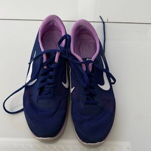 Nike dark and light purple sneakers
